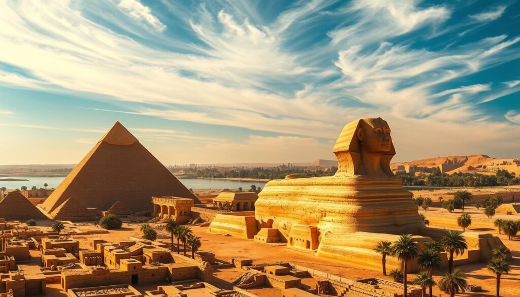 pyramids and ancient Egyptian sites